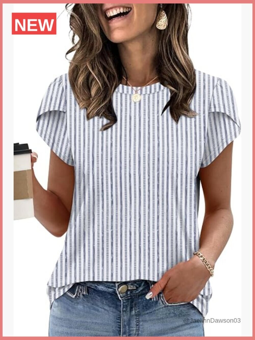 Women's Short Sleeve Blouse with Puff Sleeves for Summer
